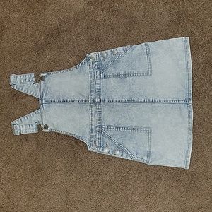 Art class girl denim overall dress